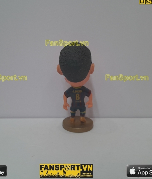 Tượng Andres Iniesta 8 Barcelona 2013 2014 home red blue kodoto