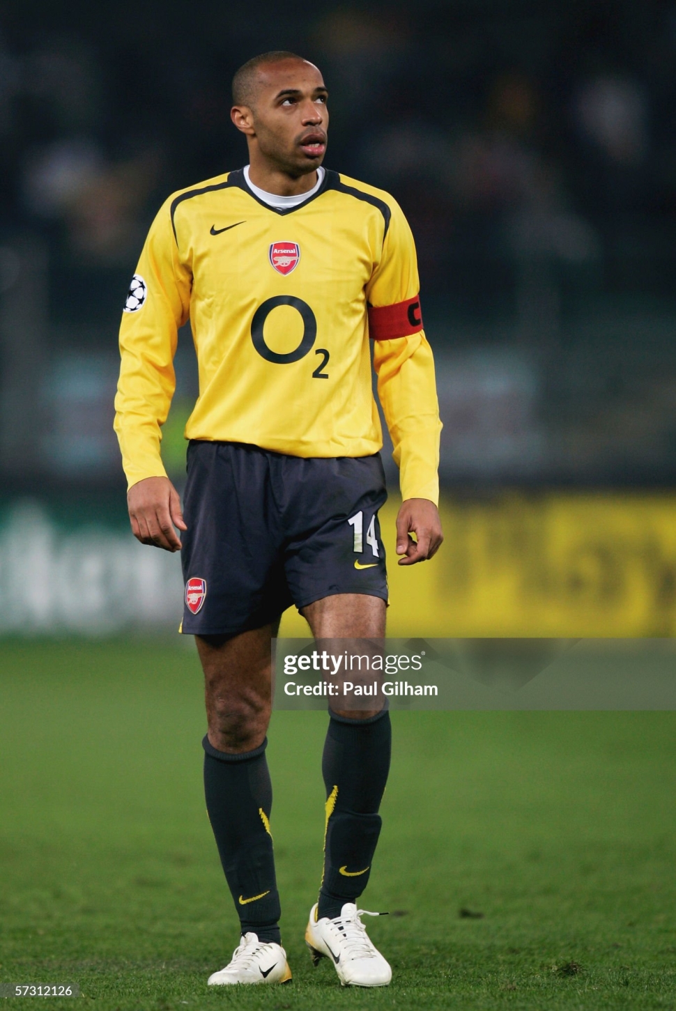 Áo đấu Arsenal 2005-2006 away shirt jersey yellow long sleeves Nike