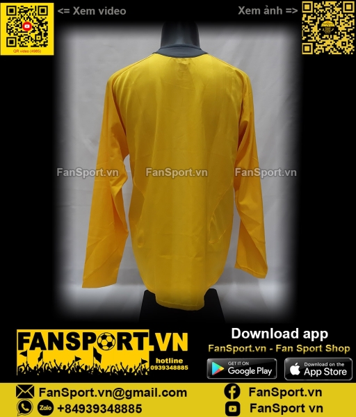 Áo đấu Arsenal 2005-2006 away shirt jersey yellow long sleeves Nike