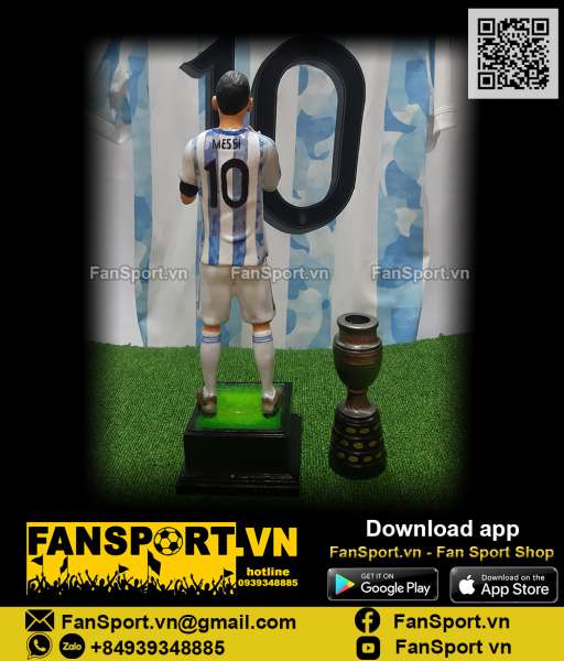 Tượng Messi 10 Argentina Copa America 2021 winner handmade home trophy