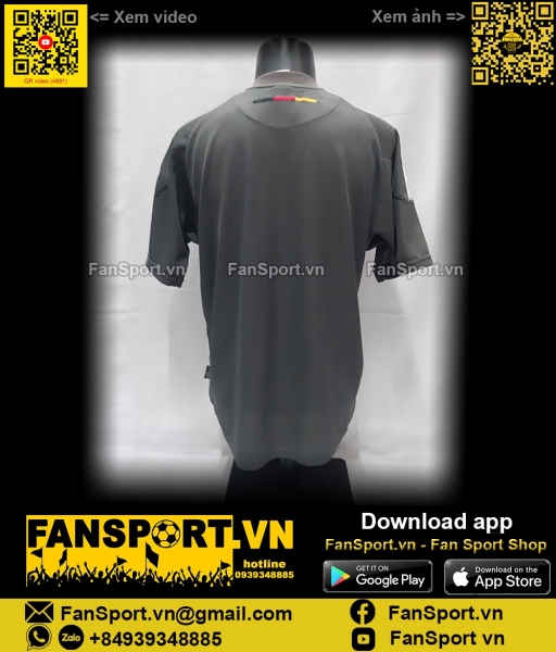 Áo đấu Đức Germany 2002 2003 away shirt jersey grey Adidas xám bóng đá