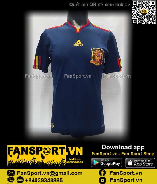 Áo đấu Spain 2010-2011 away shirt jersey World Cup P47896 Adidas