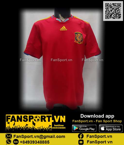 Áo đấu Spain 2010-2011 home red shirt jersey World Cup P47902 Adidas