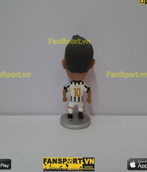 Tượng Carlos Tevez 10 Juventus 2014 2015 home black white kodoto