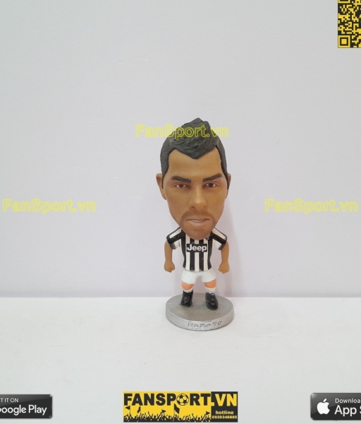 Tượng Carlos Tevez 10 Juventus 2014 2015 home black white kodoto