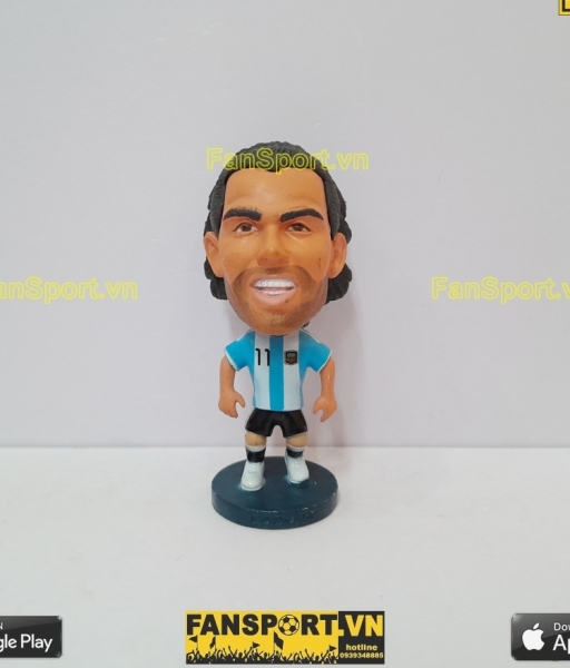 Tượng Carlos Tevez 11 Argentina 2011 2012 2013 home blue white kodoto