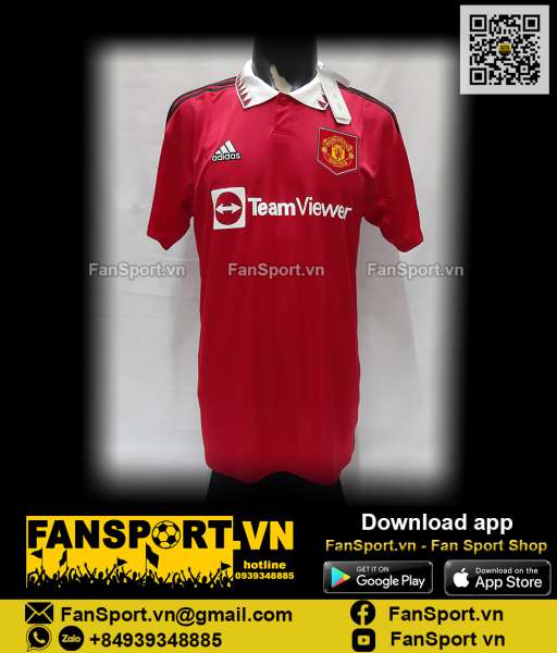 Áo đấu Manchester United 2022 2023 home shirt jersey red H13881 Adidas