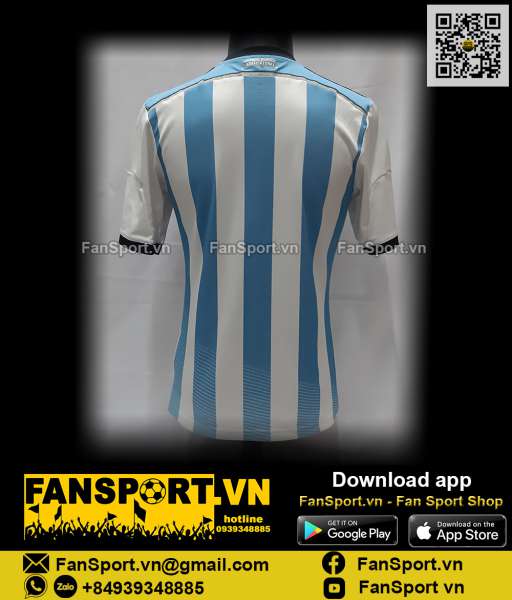 Áo đấu Argentina 2013-2014-2015 home shirt jersey blue white G74569