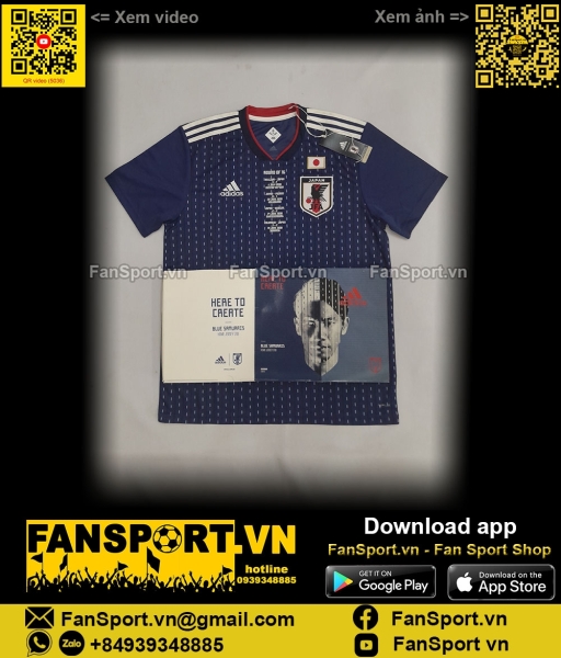 Box áo Japan 2018 2019 2020 home shirt jersey Adidas CV5638 BNWT Nhật