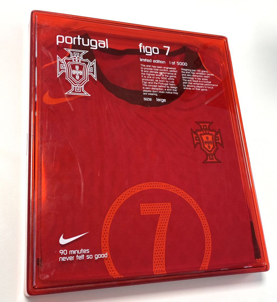 Box áo Figo Portugal 2004 2005 2006 T90 home shirt jersey 117598 Nike