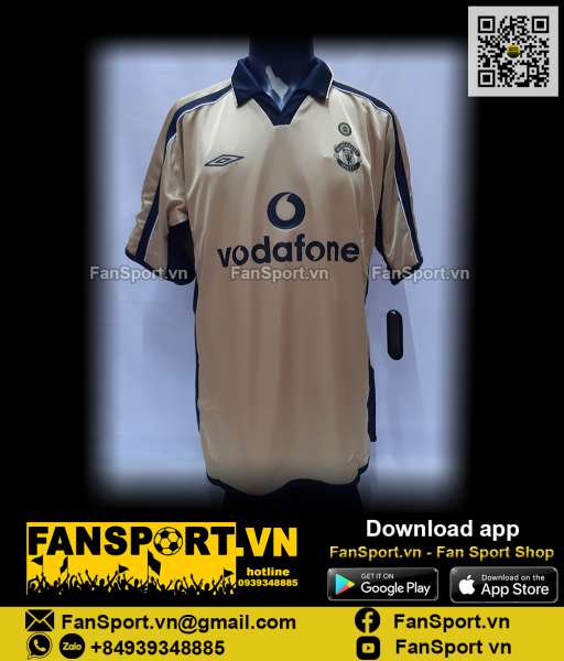 Áo đấu Manchester United 2001-2002 away third shirt jersey 735603 BNWT