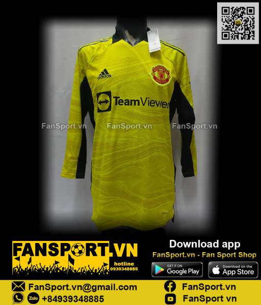 Áo GK Manchester United 2021-2022 home yellow shirt goalkeeper GM4623