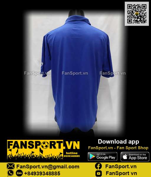 Áo polo Manchester United 2005-2006 shirt jersey blue Nike 195604