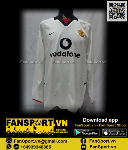 Áo đấu Manchester United 2002 2003 away shirt jersey Nike 184952 long
