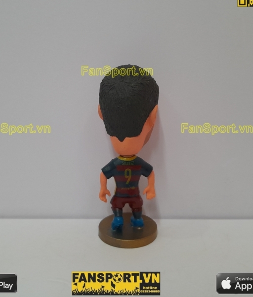 Tượng Luis Suarez 9 Barcelona 2015-2016 home red blue soccerwe