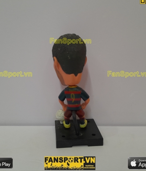 Tượng Luis Suarez 9 Barcelona 2015-2016 home red blue soccerwe plus