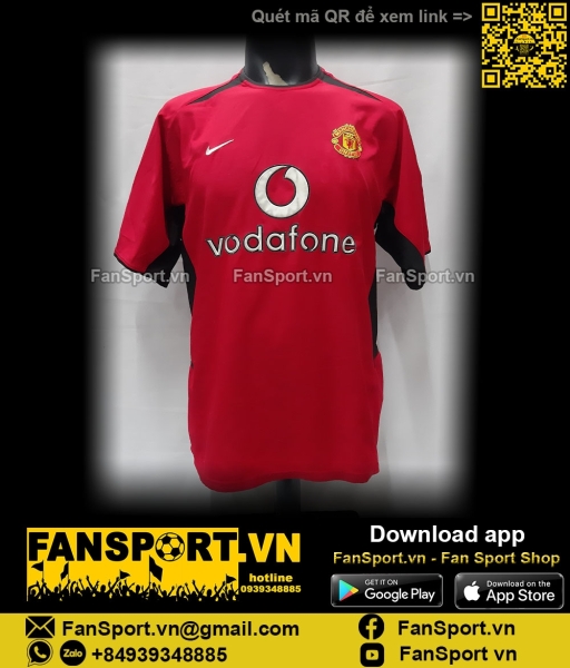 Áo đấu Manchester United 2002 2003 2004 home shirt jersey 184947 Nike