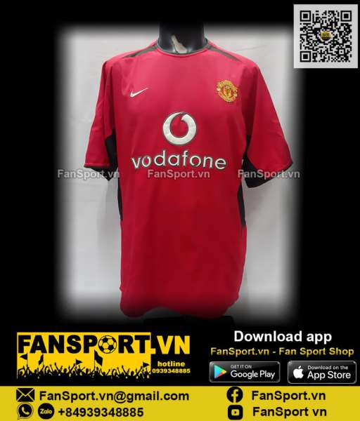Áo đấu Manchester United 2002 2003 2004 home shirt jersey Nike 184947