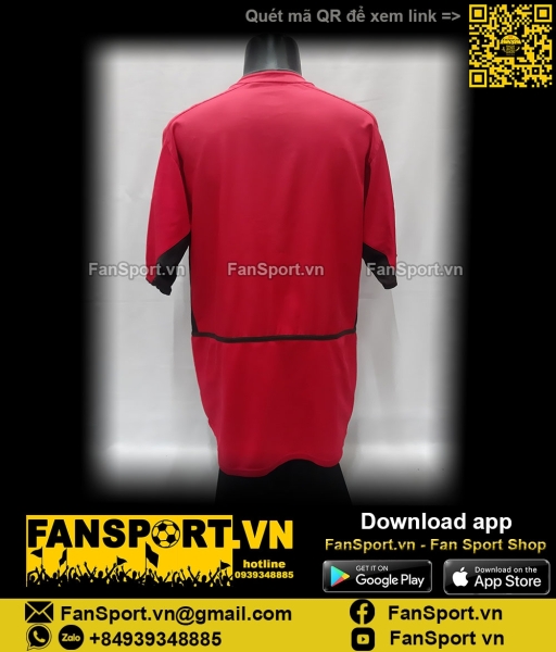 Áo đấu Manchester United 2002 2003 2004 home shirt jersey Nike 184947