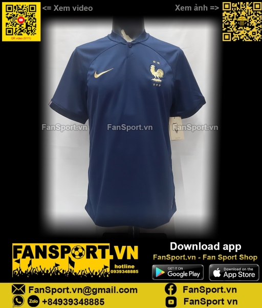 Áo đấu Pháp France 2022 2023 2024 home shirt jersey Nike DN0690 BNWT