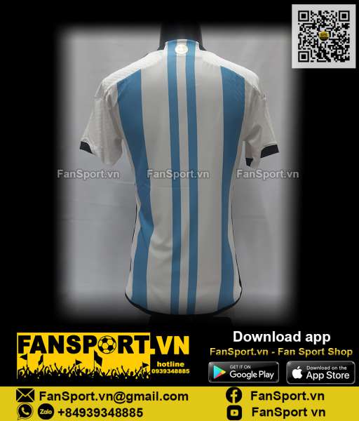 Áo Argentina 2022 2023 home shirt jersey white HF2157 adidas authentic
