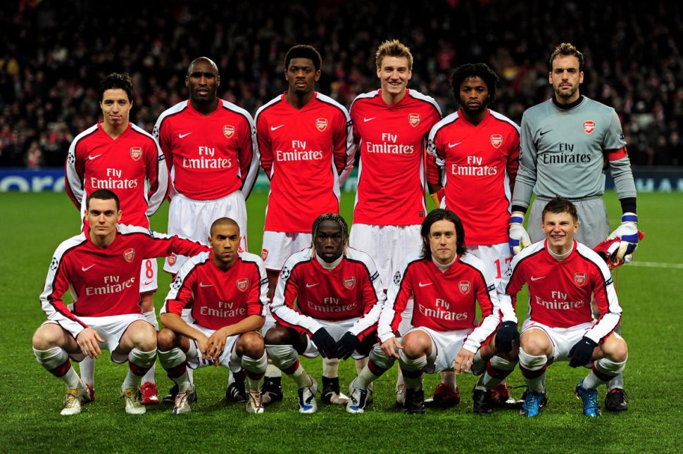 Áo đấu Arsenal 2008-2009-2010 home shirt jersey red 287535 Nike