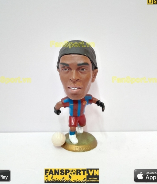 Tượng Ronaldinho 10 Barcelona 2004 2005 home red blue kodoto ball