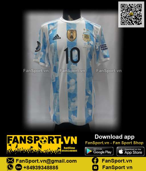 Áo Messi 10 Argentina Finalissima CONMEBOL–UEFA 2022 shirt FS6569 2020