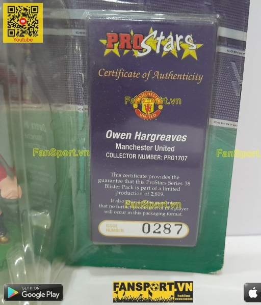 Tượng Hargreaves 4 Manchester United 2007 2008 2009 corinthian PRO1707