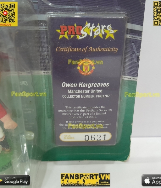 Tượng Hargreaves 4 Manchester United 2007 2008 2009 corinthian PRO1707
