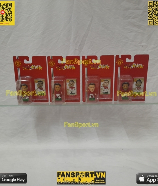 Set4 tượng Manchester United corinthian Rooney Ronaldo Ferdinand Tevez