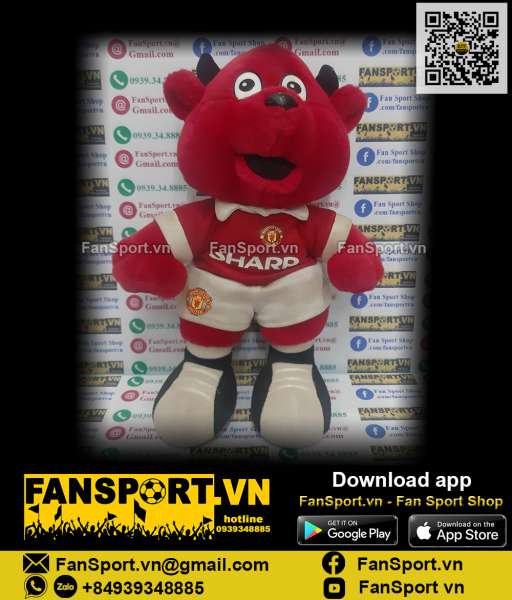 Thú bông 26cm Fred the Red mascot Manchester United red Sharp