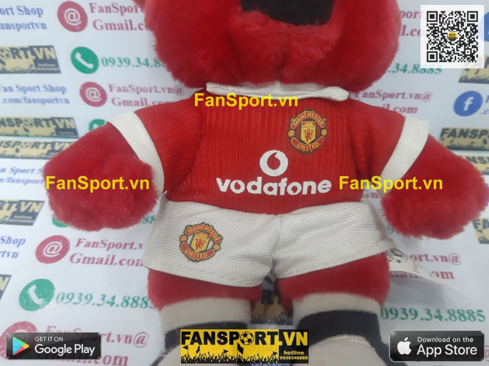 Thú bông 20cm Fred the Red mascot Manchester United red Vodafone |  