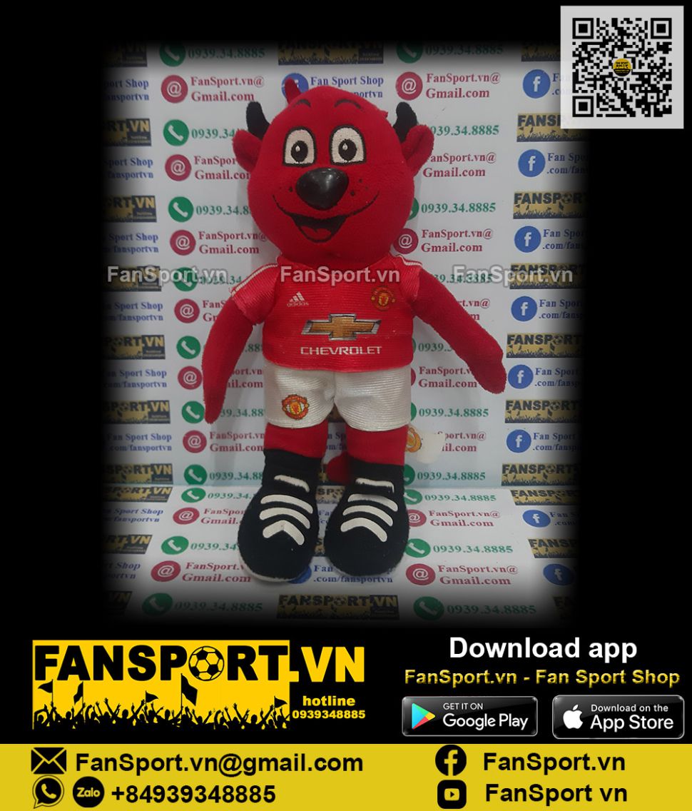 Thú bông 25cm Fred the Red mascot Manchester United red Chevrolet