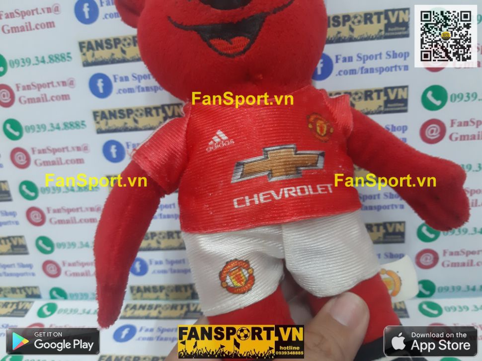 Thú bông 25cm Fred the Red mascot Manchester United red Chevrolet
