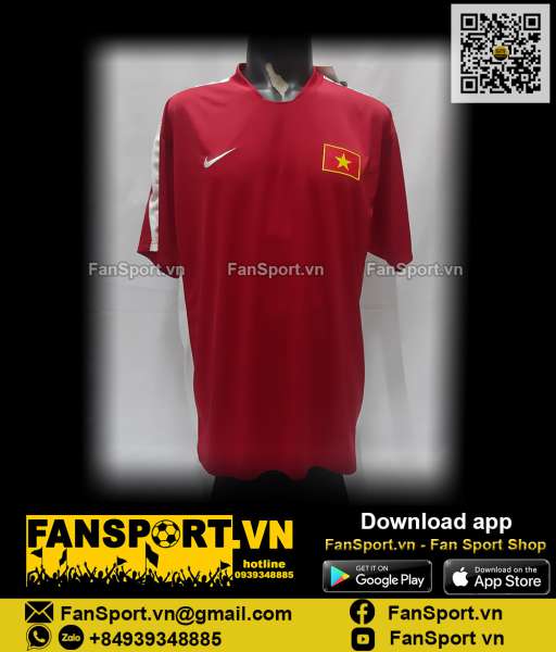 Áo đấu Việt Nam 2010 home nike shirt jersey white đỏ U19 264658 Nike