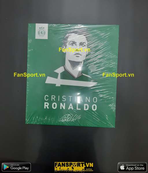Box áo Ronaldo 28 Sporting Lisbon 21 years debut shirt jersey English