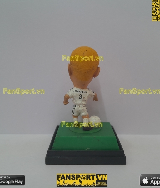 Tượng Roberto Carlos 3 Real Madrid 2003-2004 home white pocket sport