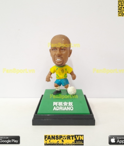Tượng Adriano 9 Brazil 2002-2003-2004 home yellow pocket sport