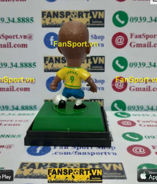 Tượng Adriano 9 Brazil 2002-2003-2004 home yellow pocket sport