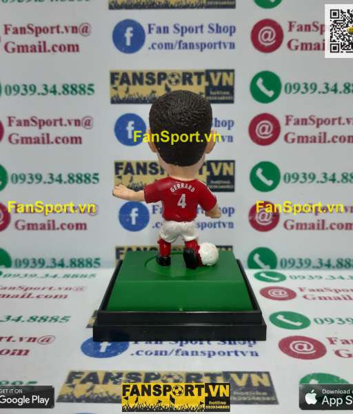 Tượng Steven Gerrard 4 England 2002-2003-2004 away red pocket sport