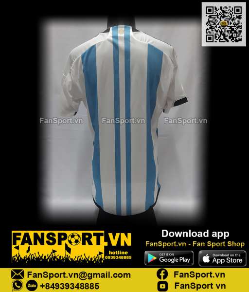 Áo Argentina World Cup 2022 Winners home shirt jersey IB3597 adidas