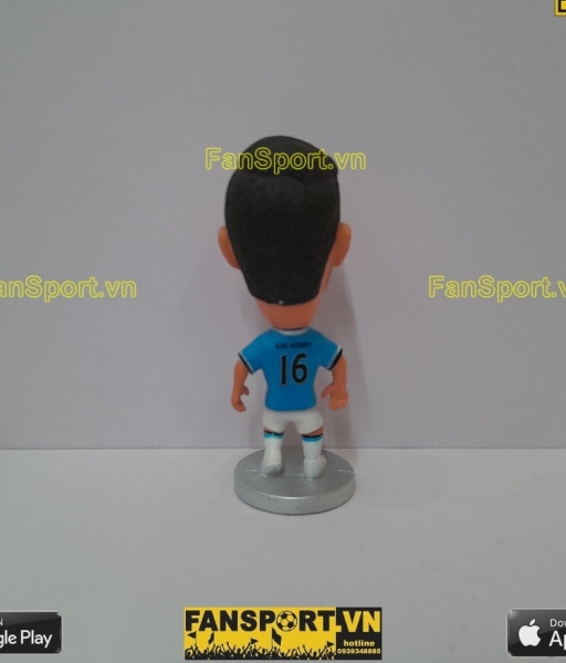 Tượng Sergio Aguero 16 Manchester City 2013 2014 home blue kodoto