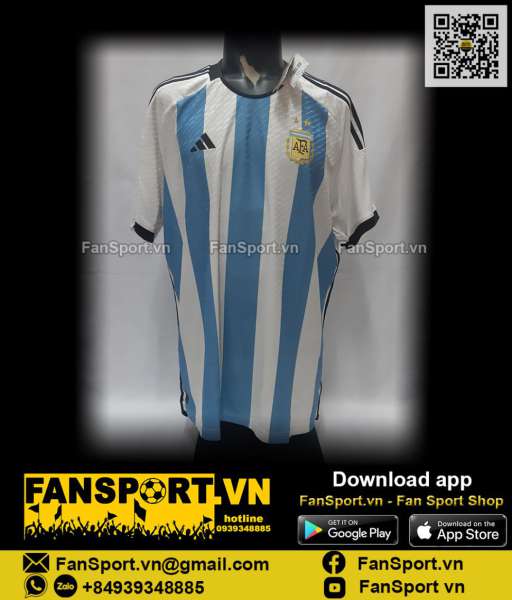 Áo đấu Argentina 2022 2023 home shirt jersey HF2157 authentic player