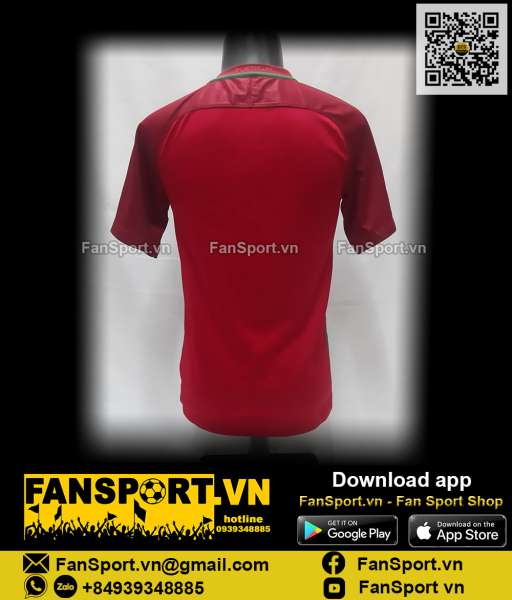Áo đấu Portugal 2016-2017-2018 home shirt jersey red 724620 Nike S