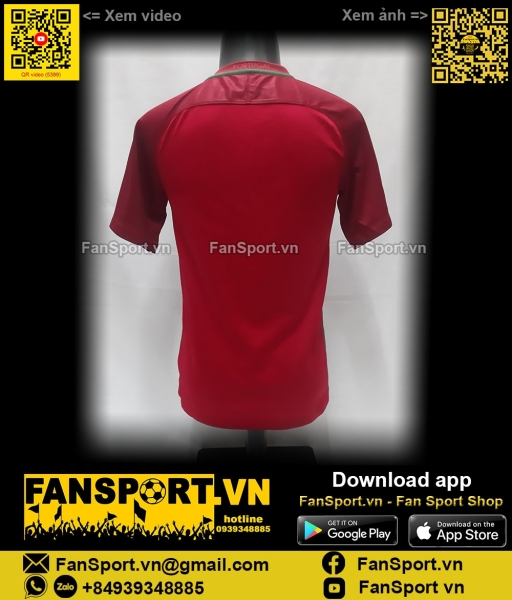 Áo đấu Portugal 2016-2017-2018 home shirt jersey red 724620 Nike S