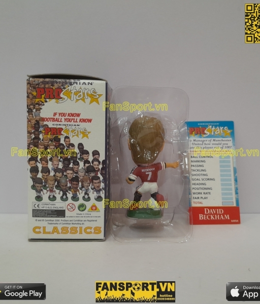 Tượng Beckham Manchester United 1998 1999 2000 corinthian PRO245 box