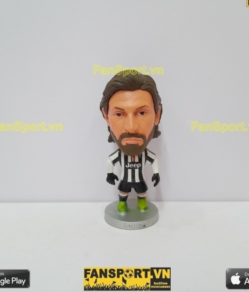 Tượng Andrea Pirlo 21 Juventus 2014-2015 home white black soccerwe