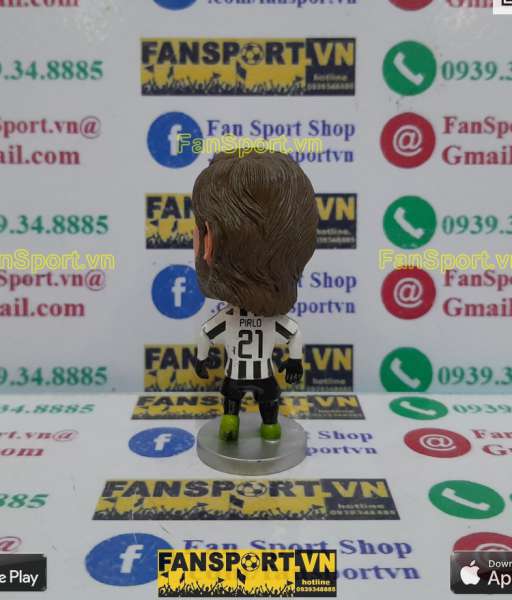 Tượng Andrea Pirlo 21 Juventus 2014-2015 home white black soccerwe