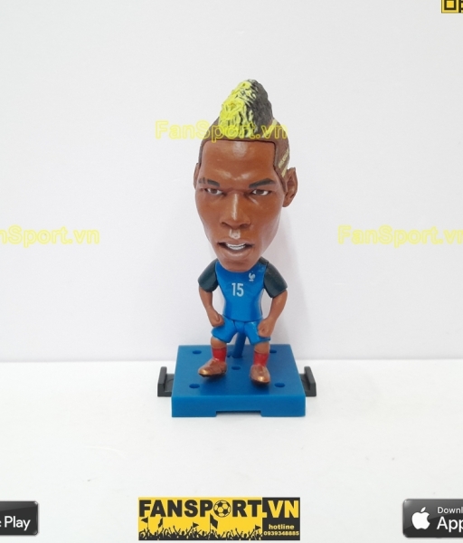 Tượng Paul Pogba 15 France 2016 2017 2018 home blue soccerwe plus